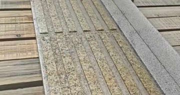 张家界黄金麻盲道石 盲条