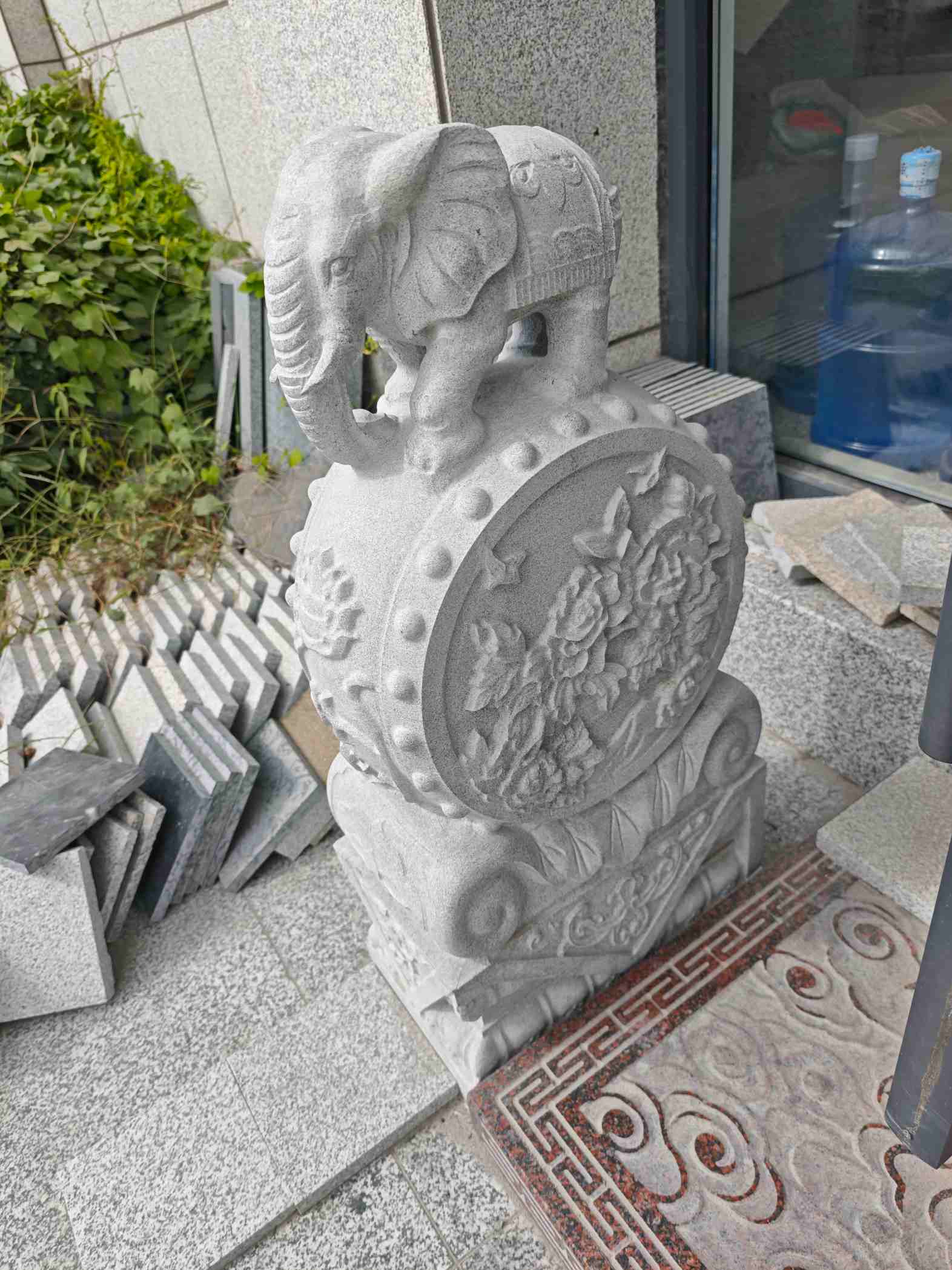 张家界芝麻白抱鼓石 庭院抱鼓石